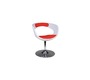Fauteuil / chaise design blanc et rouge GROOVY  image 1
