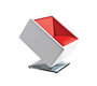 Fauteuil / chaise design blanc et rouge SQUARE BOX 