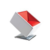 Fauteuil / chaise design blanc et rouge SQUARE BOX 