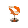 Fauteuil / chaise design orange et blanc GROOVY  image pub1