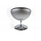 Fauteuil / chaise design r&eacute;tro argent et noir Stanley
