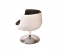 Fauteuil / chaise design r&eacute;tro blanc et noir Brady