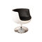 Fauteuil / chaise design r&eacute;tro blanc et noir Brady