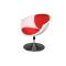 Fauteuil / chaise design r&eacute;tro blanc et rouge New Groovy