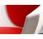 Fauteuil / chaise design r&eacute;tro blanc et rouge New Groovy