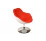 Fauteuil / chaise design r&eacute;tro blanc et rouge Solly