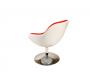 Fauteuil / chaise design r&eacute;tro blanc et rouge Solly