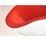 Fauteuil / chaise design r&eacute;tro blanc et rouge Solly