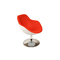 Fauteuil / chaise design r&eacute;tro blanc et rouge Solly