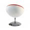 Fauteuil / chaise design r&eacute;tro blanc et rouge Stanley
