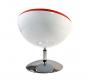 Fauteuil / chaise design r&eacute;tro blanc et rouge Stanley