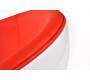 Fauteuil / chaise design r&eacute;tro blanc et rouge Stanley