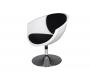 Fauteuil / chaise design r&eacute;tro noir et blanc New Groovy