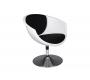 Fauteuil / chaise design r&eacute;tro noir et blanc New Groovy