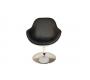 Fauteuil / chaise design r&eacute;tro noir et blanc Solly