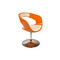 Fauteuil / chaise design r&eacute;tro orange et blanc GROOVY