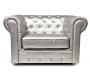 Fauteuil Chesterfield argent design