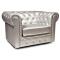 Fauteuil Chesterfield argent design