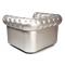 Fauteuil Chesterfield argent design