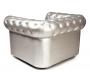 Fauteuil Chesterfield argent design