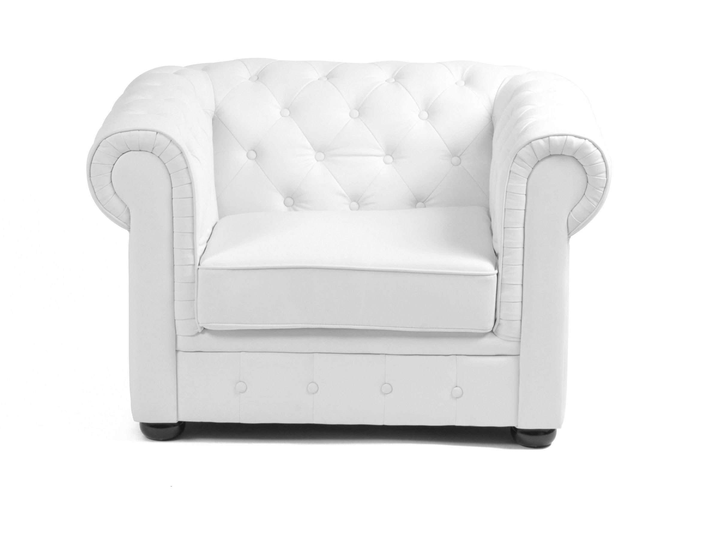 Fauteuil CHESTERFIELD coloris blanc image 1