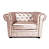 Fauteuil CHESTERFIELD coloris nacr&eacute; image pub1