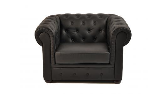 Fauteuil Chesterfield coloris noir image 1