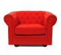 Fauteuil Chesterfield coloris rouge