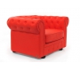 Fauteuil Chesterfield coloris rouge