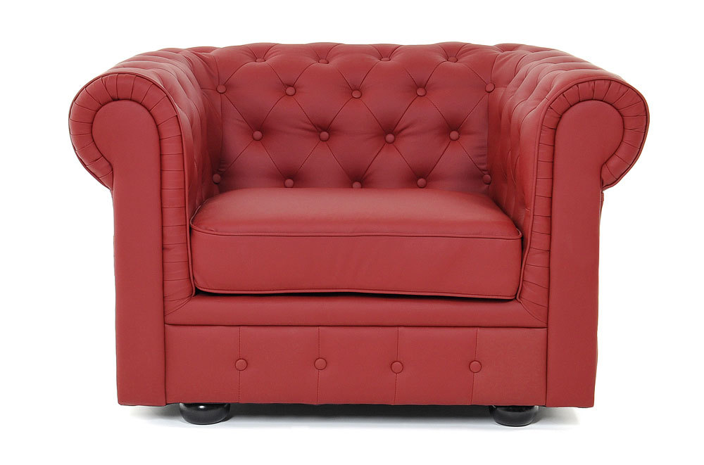 Fauteuil CHESTERFIELD groseille