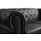 Fauteuil Chesterfield noir design