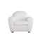 Fauteuil Club cuir blanc New Club