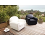 Fauteuil Club cuir blanc New Club