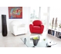 Fauteuil Club cuir blanc New Club