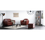 Fauteuil Club cuir marron clair - cro&ucirc;te de cuir
