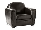 Fauteuil Club cuir marron - cuir de buffle