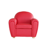 Fauteuil Club cuir rouge NEW CLUB