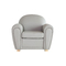 Fauteuil Club cuir taupe NEW CLUB