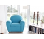 Fauteuil Club cuir turquoise NEW CLUB