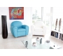 Fauteuil Club cuir turquoise NEW CLUB