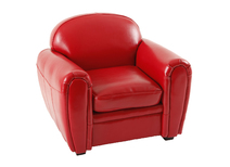 Fauteuil Club enfant en cuir rouge Baby Club