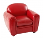 Fauteuil Club enfant en cuir rouge Baby Club