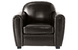 Fauteuil club marron - cuir de buffle image 1