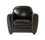 Fauteuil club marron - cuir de buffle image 1