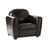 Fauteuil club marron - cuir de buffle image pub1