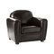 Fauteuil club marron - cuir de buffle image pub1