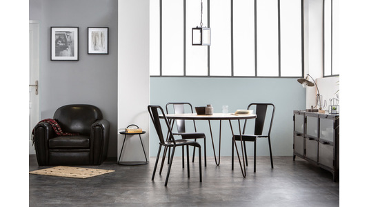 Fauteuil CLUB noir - cuir de buffle image 1