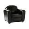 Fauteuil CLUB noir - cuir de buffle image pub1