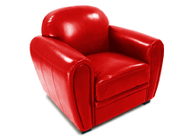 Fauteuil CLUB rouge - cuir de buffle