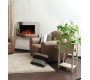 Fauteuil Club taupe cuir